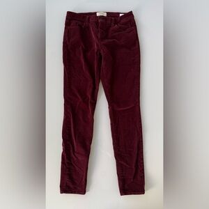 Baldwin Sophia Mulberry Corduroy Pants Size 27